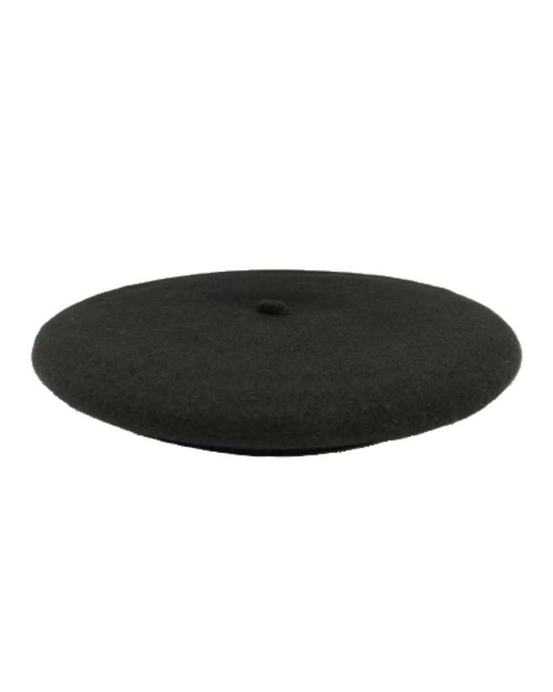 Béret Basque VGO Paris – Laine Noire, Femme, Fabriqué En France, Taille Unique
