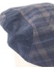 Vue détaillée - Casquette anglaise laine et velours côtelé noir