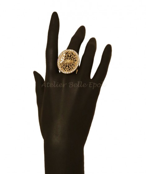 Bague femme en Métal doré - Filigrane