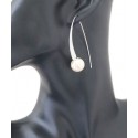 Boucles d'oreilles perles - Ecru
