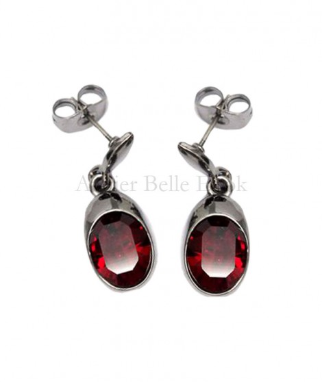 Boucles d'oreilles BOHM SW Siam (Rouge)